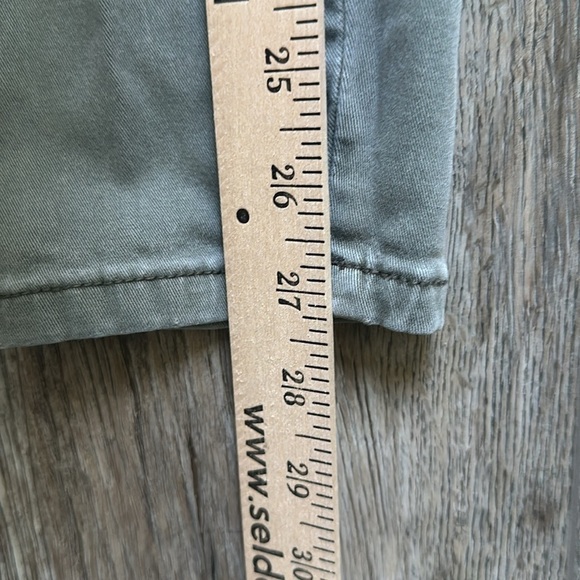 Caslon pants size 31 khaki colored cargo fitted green denim - Picture 5 of 8